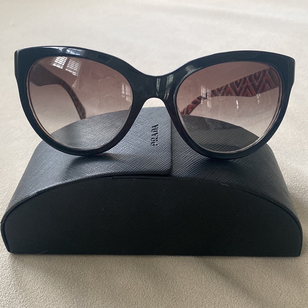 PRADA SPR05P MAS-0A7 55mm Black Sunglasses Italy